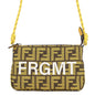 FENDI Fragment Hiroshi Fujiwara Collaboration Baguette Slim Clutch Yellow/Brown8BS073 Canvas Rovelle Bags