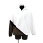FENDI FF switching hoodie Size S White/BrownFAF681 Cotton 86% Polyester 14% Rovelle Bags