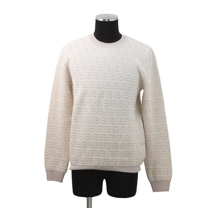 FENDI FF design pullover knit Size 48 Ivory/PinkFZX034 Wool 54%Cotton39% Cashmere7% Rovelle Bags