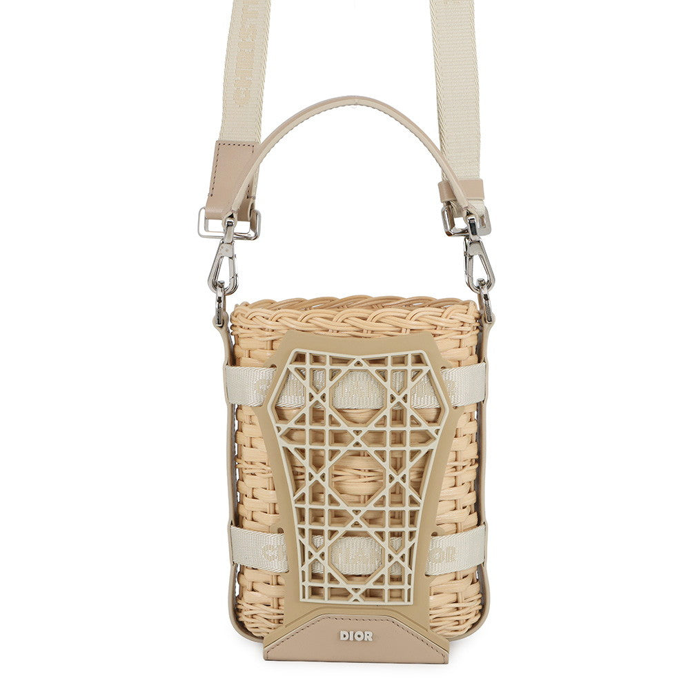 Dior Sahara 2-Way Bucket Bag Beige2Eskh376Bas Raffia Leather Rubber Rovelle Bags