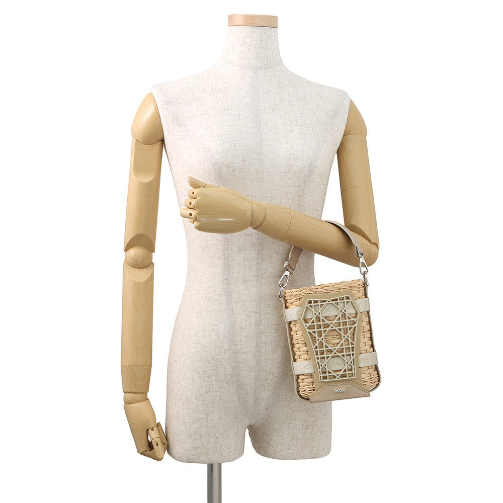 Dior Sahara 2-Way Bucket Bag Beige2Eskh376Bas Raffia Leather Rubber Rovelle Bags