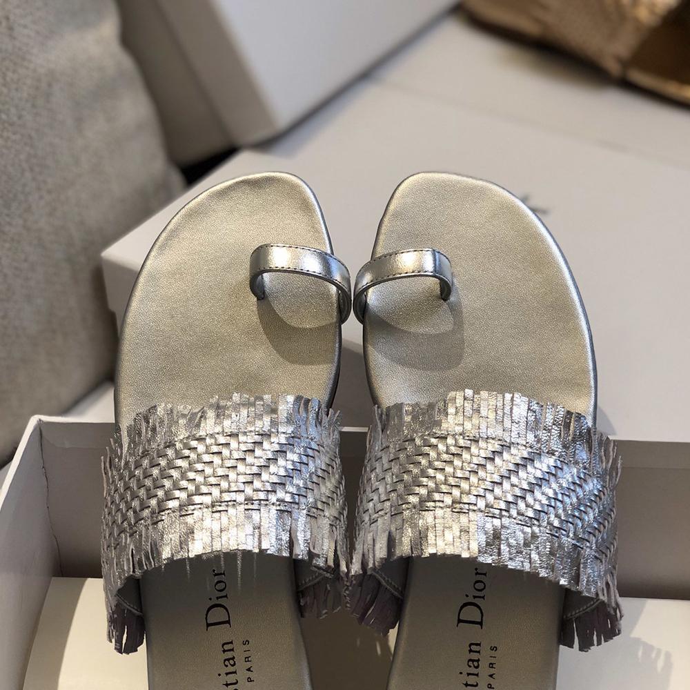 Dior Women silver-Coloured open toe slides