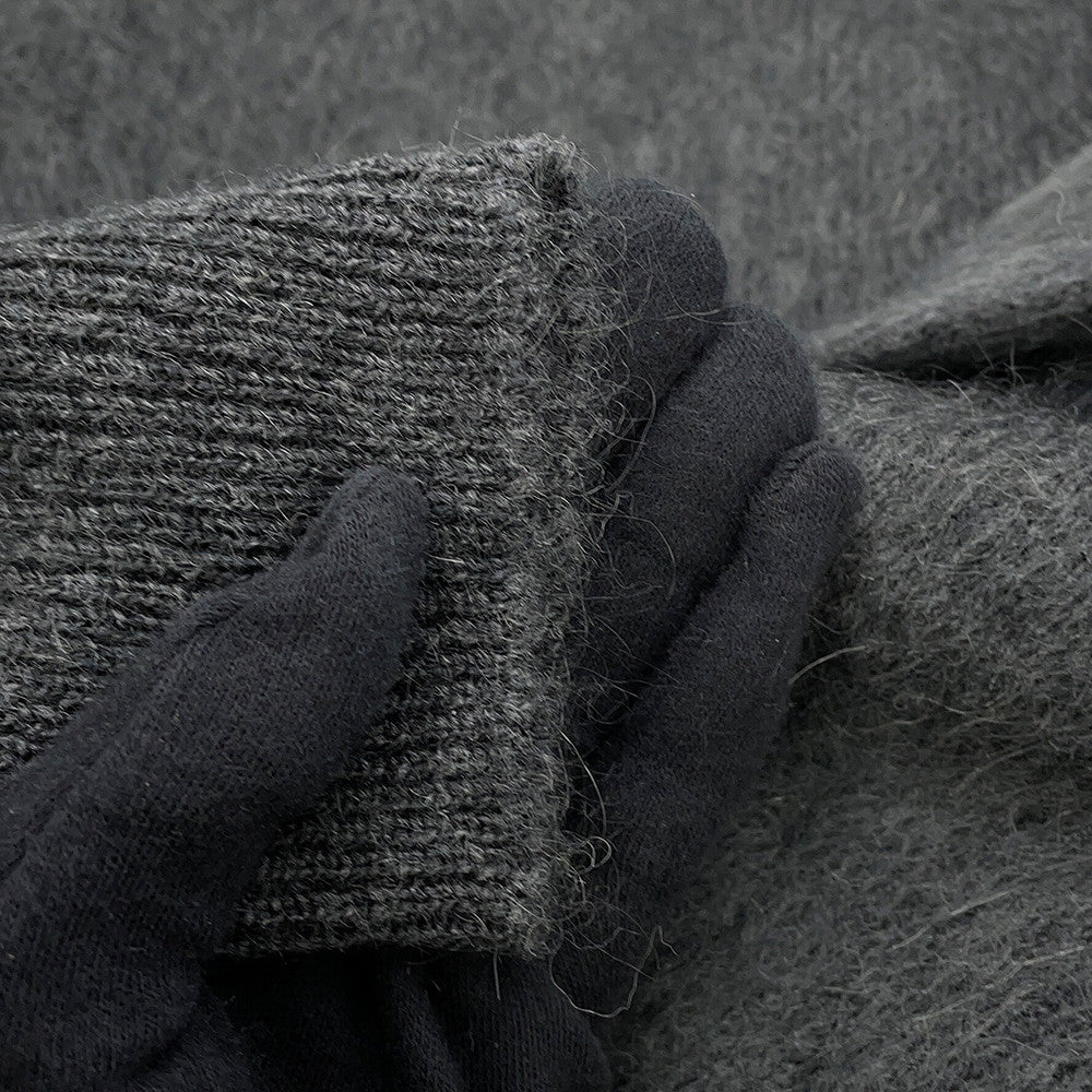 FENDI Zucca crew neck knit Size 46 GrayFZX091 Wool 70% Nylon20% Alpaca10% Rovelle Bags