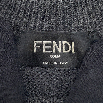 FENDI Zucca crew neck knit Size 46 GrayFZX091 Wool 70% Nylon20% Alpaca10% Rovelle Bags