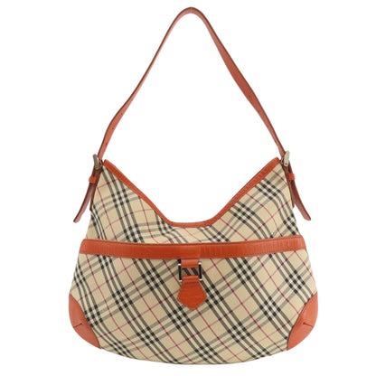 Burberry Nova Brand Canvas White Shoulder Bag Style 33