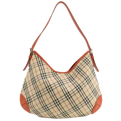 Burberry Nova Brand Canvas White Shoulder Bag Style 33