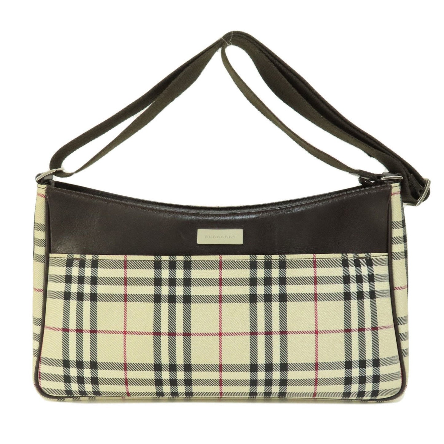 Burberry Nova Brand Canvas White Shoulder Bag Style 32