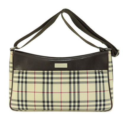 Burberry Nova Brand Canvas White Shoulder Bag Style 32