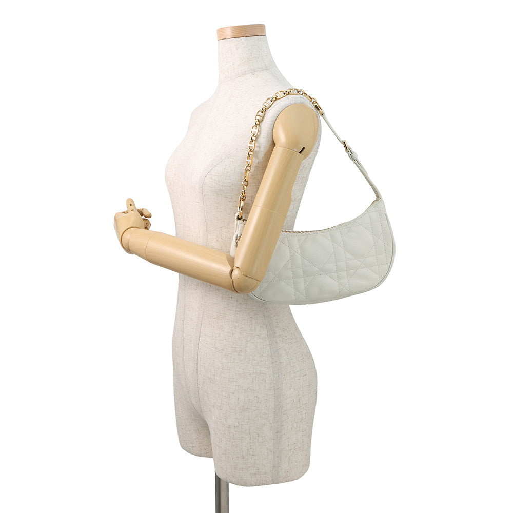 Dior Macrocannage Cd Lounge Hobo Bag Latte Whitem22626Fbe Lambskin Rovelle Bags