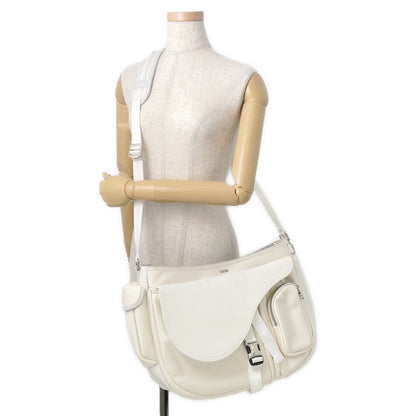 Dior Saddle Messenger Bag Sacai Collaboration Ivory1Adho029Usg Nylon Leather Rovelle Bags