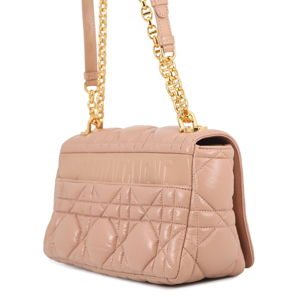 Dior Macrocannage Caro Shoulder Bag Jasmin Flowerm9242Ungk Calf Leather Size Medium Rovelle Bags
