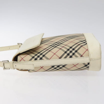 Burberry Nova Check Beige Canvas Shoulder Bag ( )