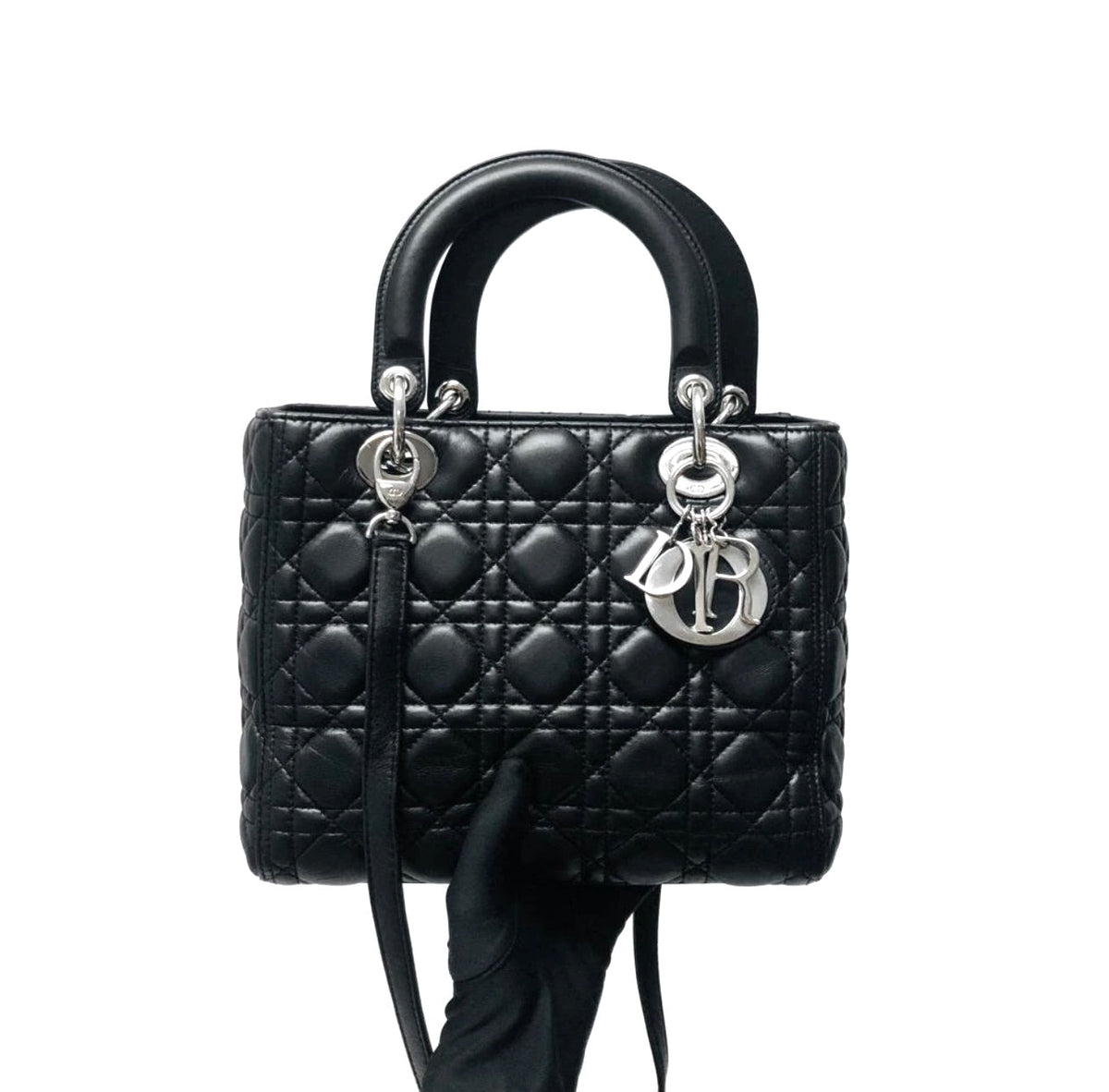 Dior Lady Dior Monogram Leather Shoulder Bag Rovelle Bags