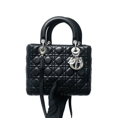 Dior Lady Dior Monogram Leather Shoulder Bag Rovelle Bags