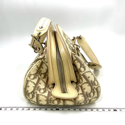 Dior Embroidered Diorissimo Bowler Bag Top White Monogram Rovelle Bags