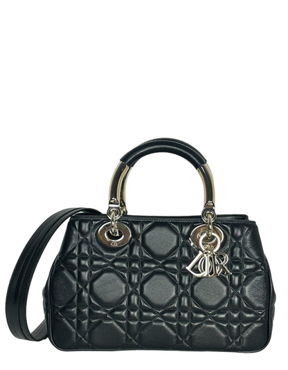 Christian Dior Black Leather Cannage Quilted The Lady 95 22 Bag Rovelle Bags