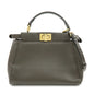 FENDI Mini Peekaboo Leather 2Way Bag Shoulder Bag Greige 8BN244 Rovelle Bags