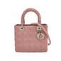 Lady Dior 2012 Medium Pink Cannage Leather Handbag Rovelle Bags