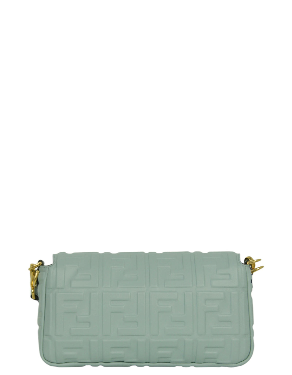 Fendi Blue Embossed FF 1974 Medium Baguette NM Rovelle Bags