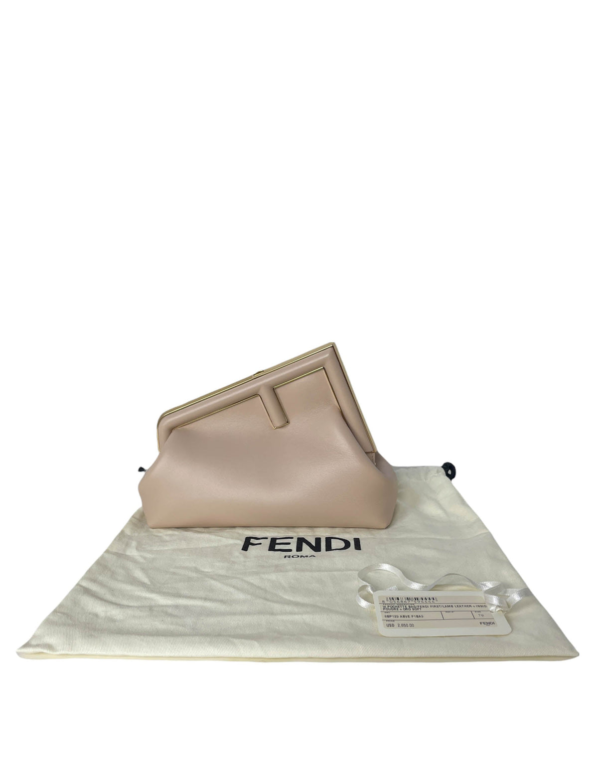Fendi Poudre Lambskin Leather Small First Crossbody/Clutch Bag Rovelle Bags