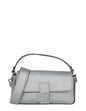 Fendi Silver Selleria Leather Baguette Bag w/ Oversized Topstitching Rovelle Bags