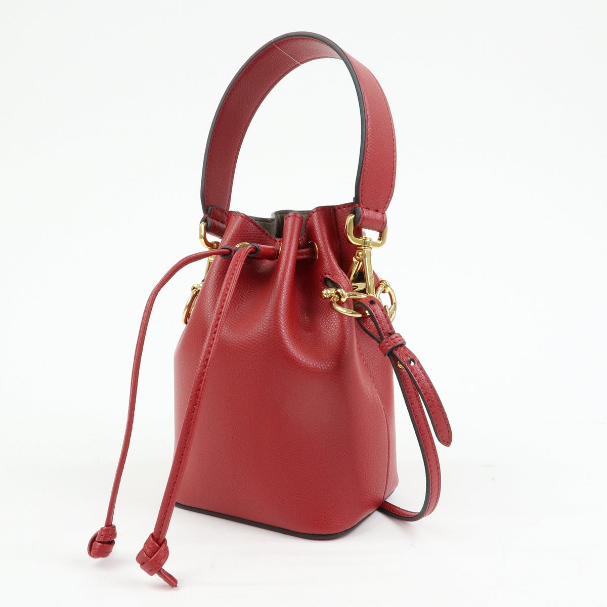 FENDI Mon Tresor Leather 2Way Bag Hand Bag Shoulder Bag Red 8BS010 Rovelle Bags