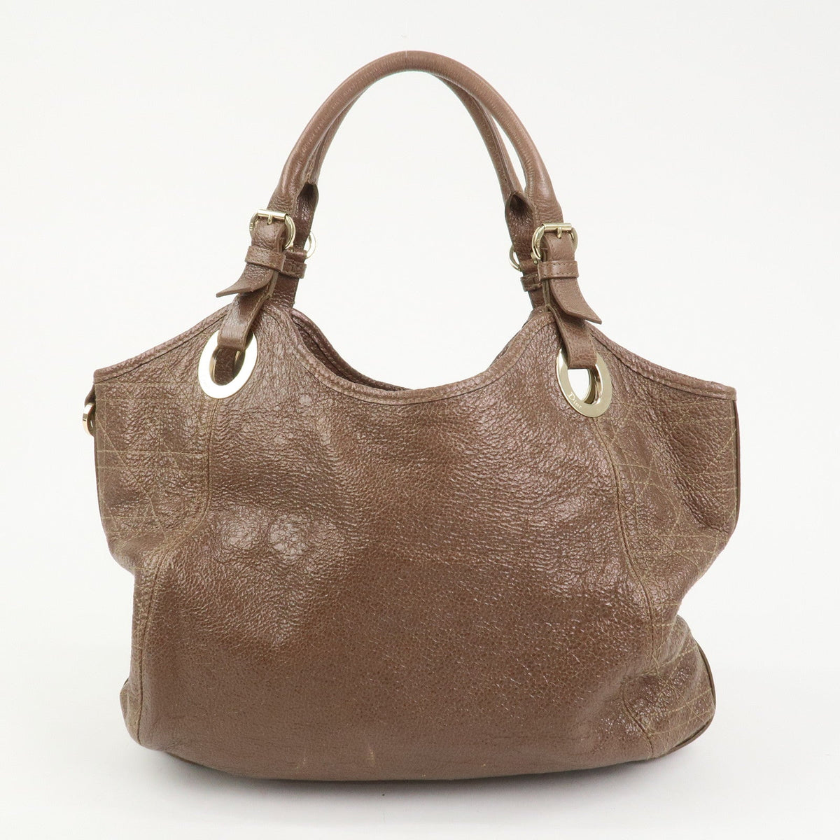 Christian Dior Lady Dior Leather Tote Bag Shoulder Bag Brown Rovelle Bags