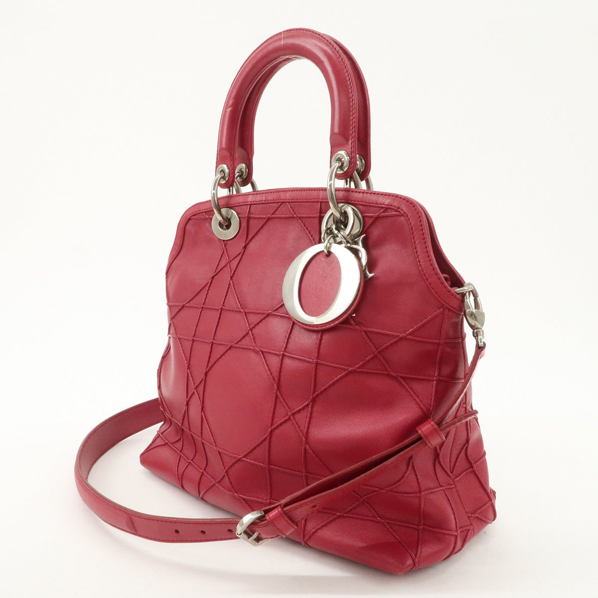 Christian Dior Leather 2Way Bag Hand Bag Shoulder Bag Pink Rovelle Bags