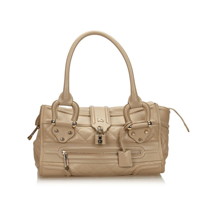 Burberry Others Boston Leather Beige Handbag