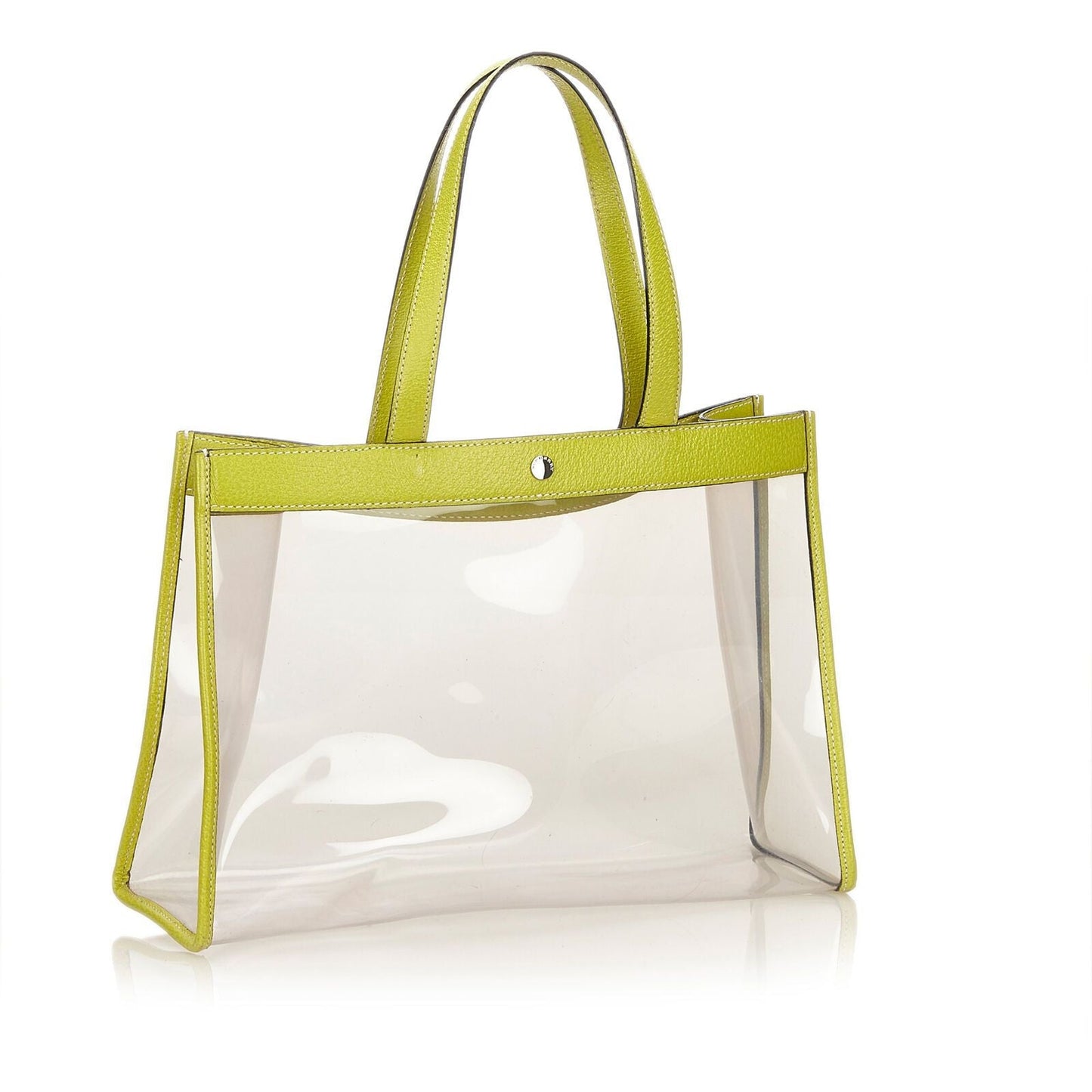 Burberry Light Vinyl Leather Green Tote Bag