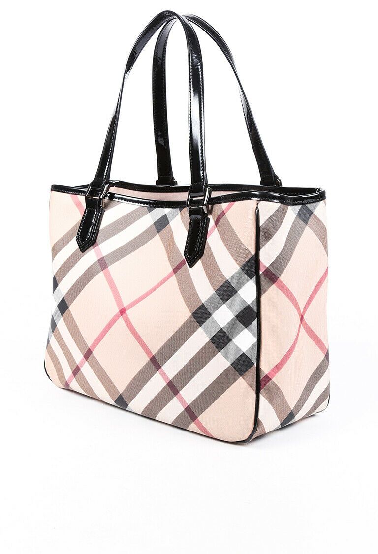 Burberry Nova Coated Canvas Beige Tote Bag