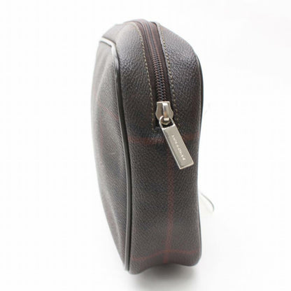 Burberry London PVC Brown Clutch Bag