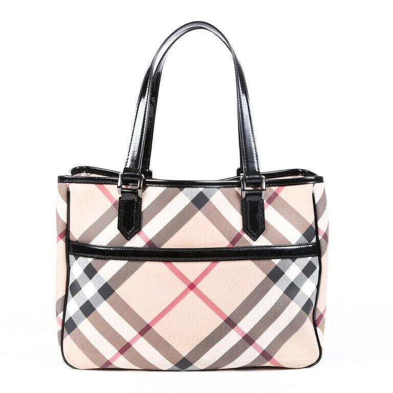 Burberry Nova Coated Canvas Beige Tote Bag