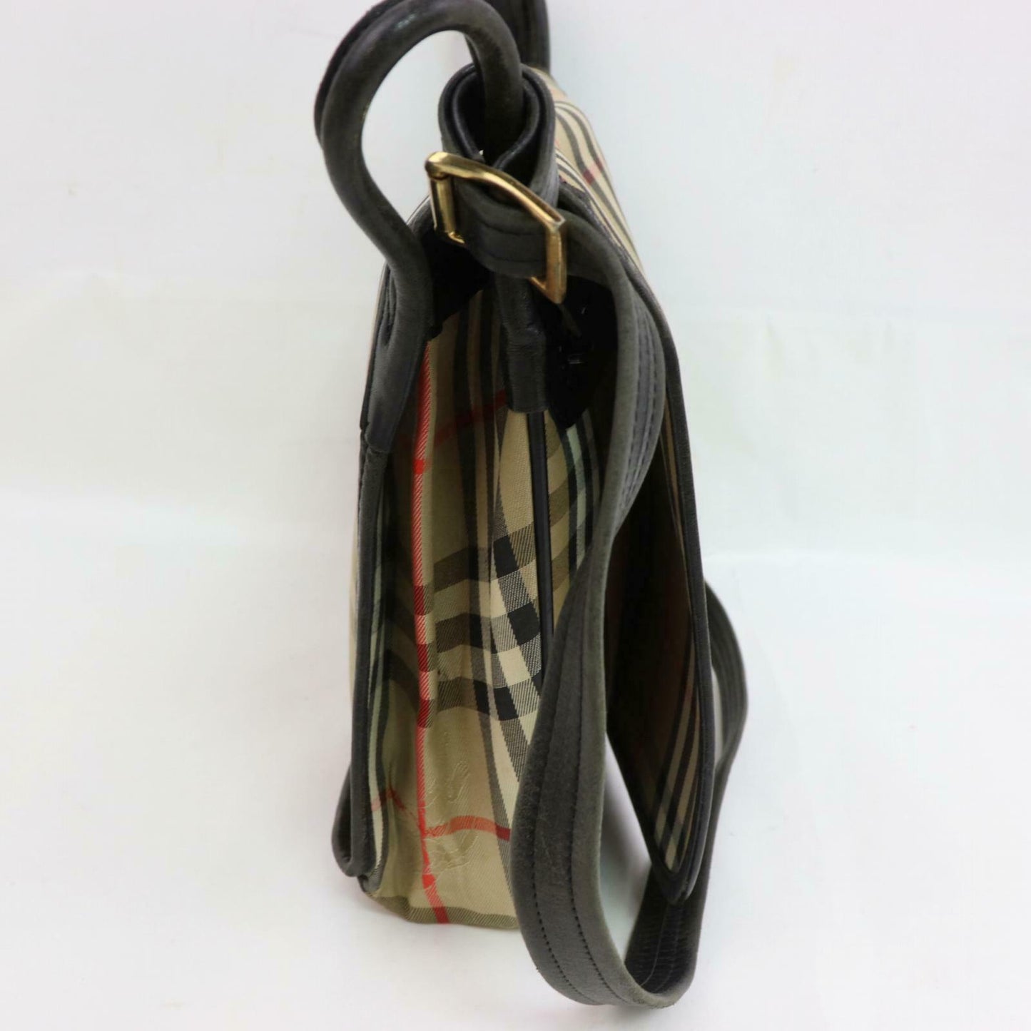 Burberry Damier Canvas Beige Shoulder Bag