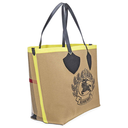 Burberry Giant Knitted Check Black Tote Bag