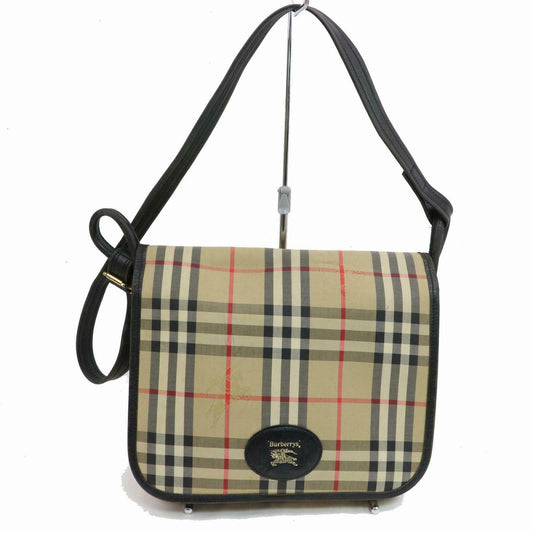 Burberry Damier Canvas Beige Shoulder Bag