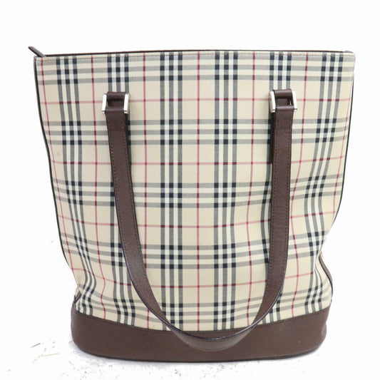 Burberry Damier Canvas Beige Tote Bag
