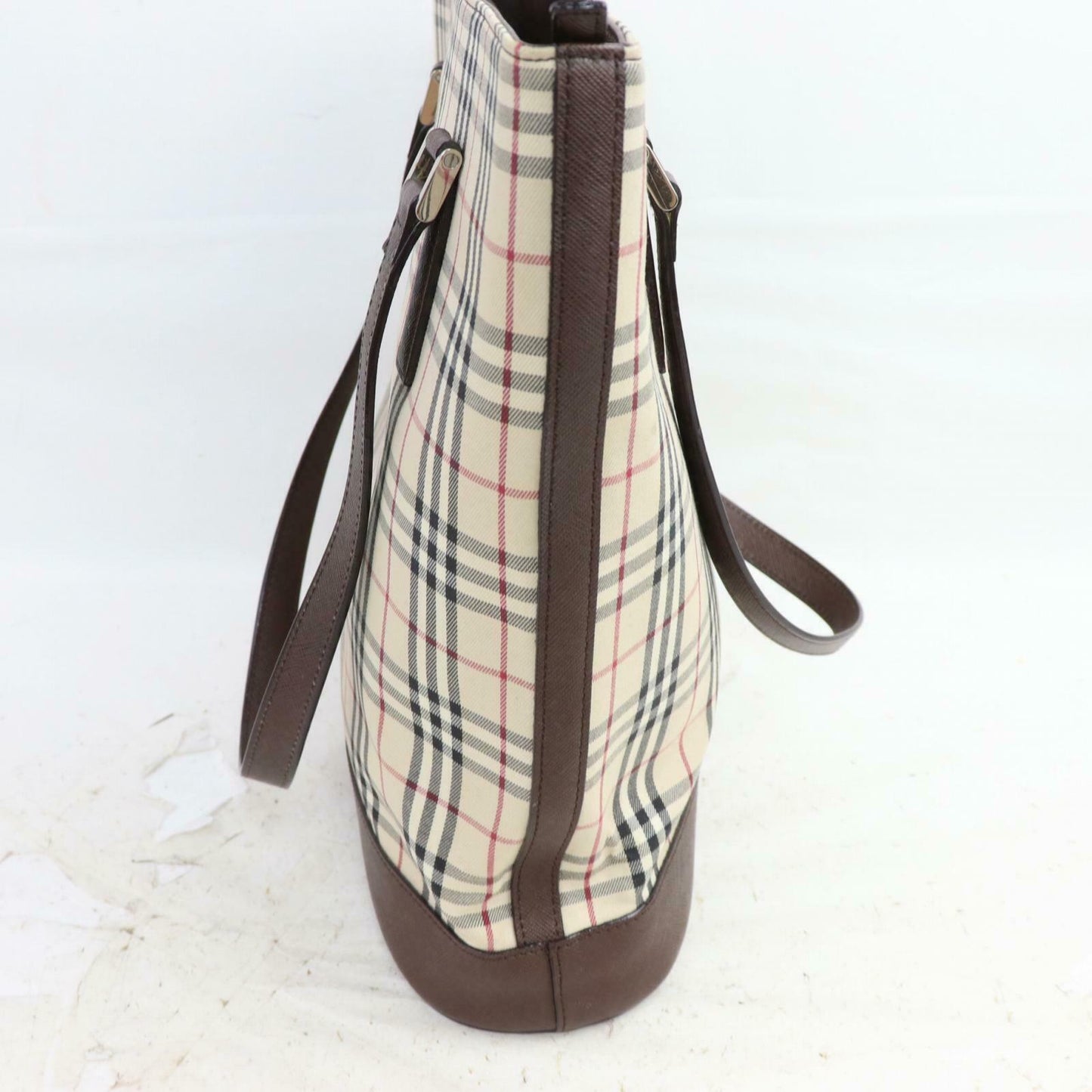 Burberry Damier Canvas Beige Tote Bag