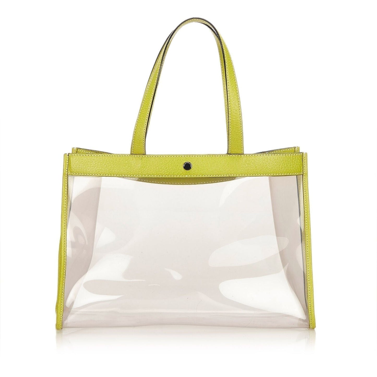 Burberry Light Vinyl Leather Green Tote Bag