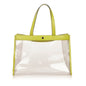 Burberry Light Vinyl Leather Green Tote Bag