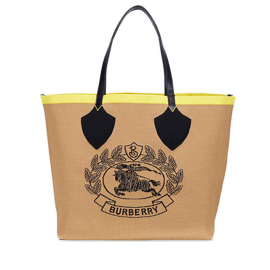 Burberry Giant Knitted Check Black Tote Bag