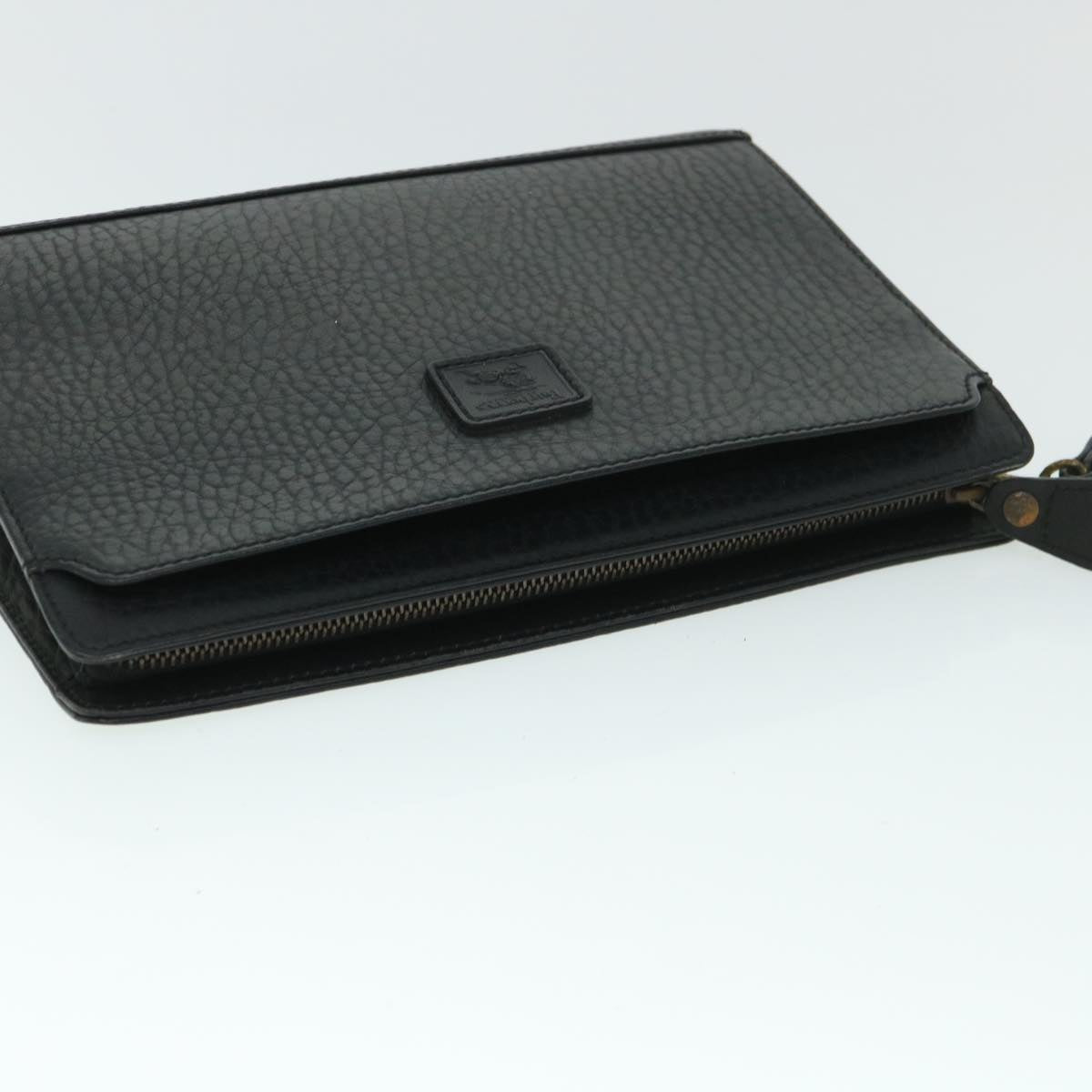 Burberry Brand Leather Black Clutch Bag Style 10