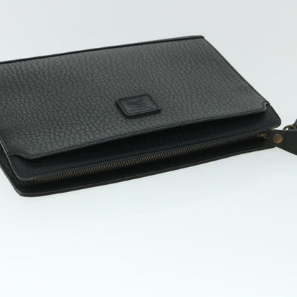 Burberry Brand Leather Black Clutch Bag Style 10