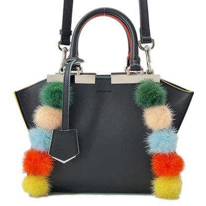 FENDI Petit Trois Jules Black8BH333 Leather Rovelle Bags