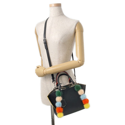 FENDI Petit Trois Jules Black8BH333 Leather Rovelle Bags