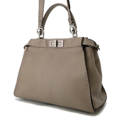 FENDI Peekaboo Selleria Greige8BN290 Leather Size regular Rovelle Bags