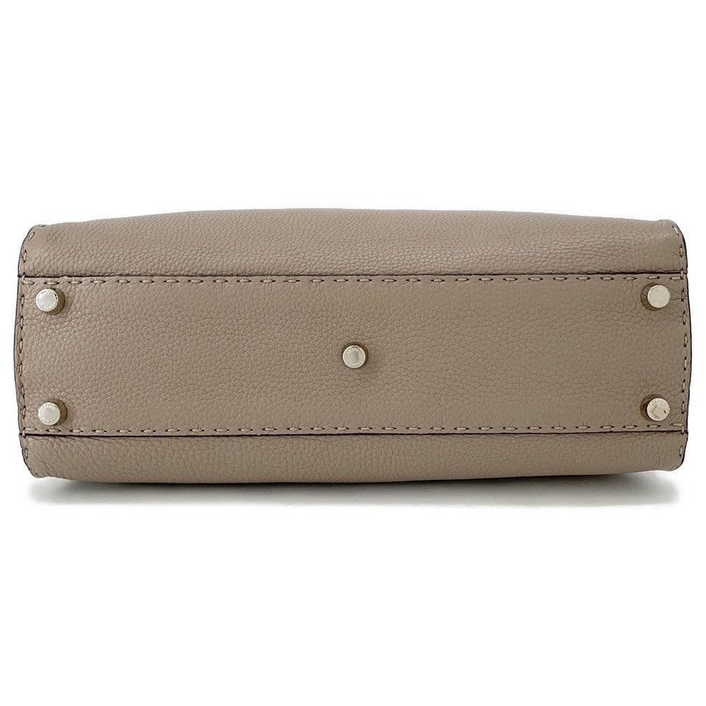 FENDI Peekaboo Selleria Greige8BN290 Leather Size regular Rovelle Bags