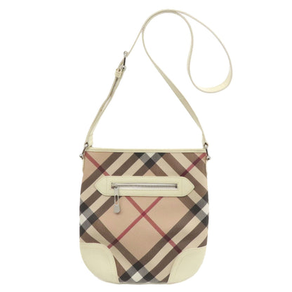 Burberry Nova Brand Canvas White Shoulder Bag Style 35