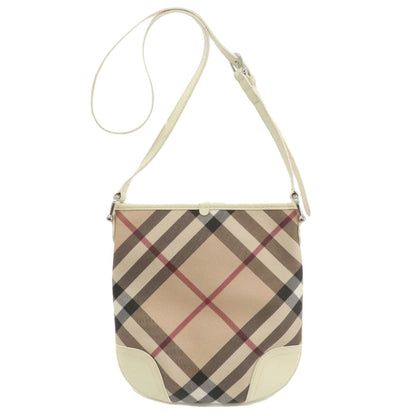 Burberry Nova Brand Canvas White Shoulder Bag Style 35