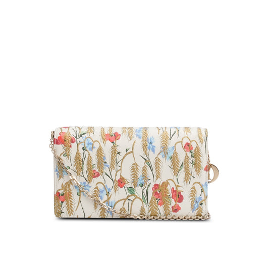 Christian Dior 2020 White Leather Hibiscus Lady Dior Wallet on Chain Rovelle Bags